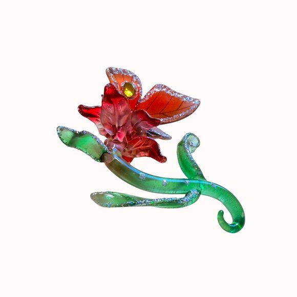 VTG Ashton Drake Glass Ornament Butterfly Blushing Kiss Whimsical Crystal Gift - Picture 4 of 11